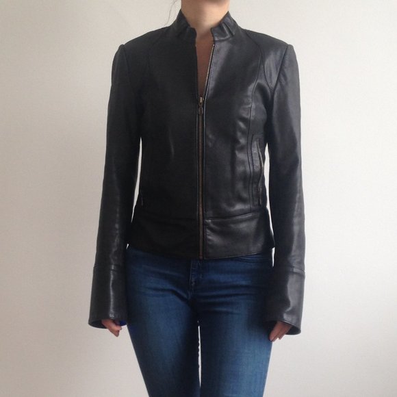 Mackage - Black Leather Jacket - Picture 2 of 8